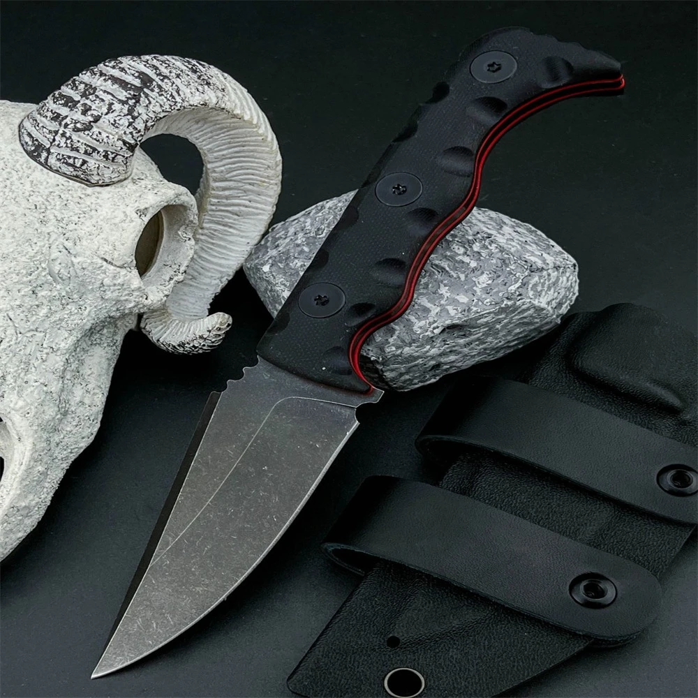 新しいプレミアム品質ストレートナイフアウトドア-7cr13mov-edc-バックパッキング狩猟釣りポータブルホリデーギフト必須装備