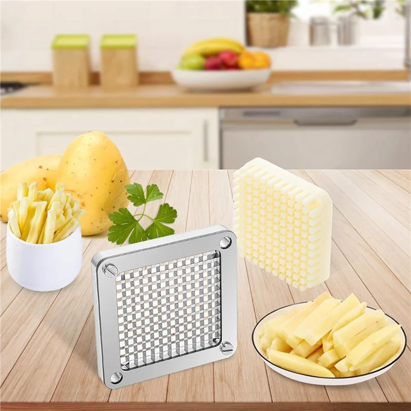 -A90P Replacement French Fry Cutter Blade, 1/4Inch Chopper Blade With Stainless Steel Blade And Pusher Block, Chopper Dicer
