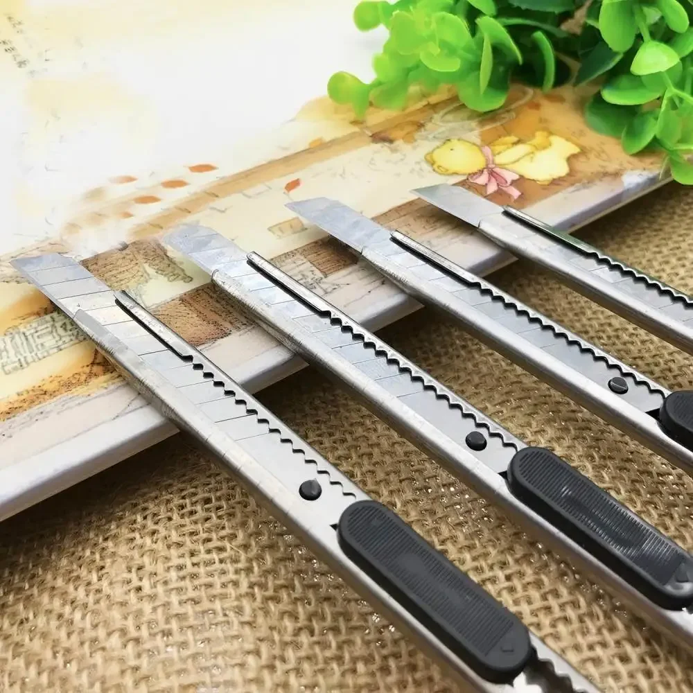 15pcs Stainless Steel Portable Utility Knife Retractable Utility Knife   Hobby Knife Box Cutter Perfect For Cutting At Home