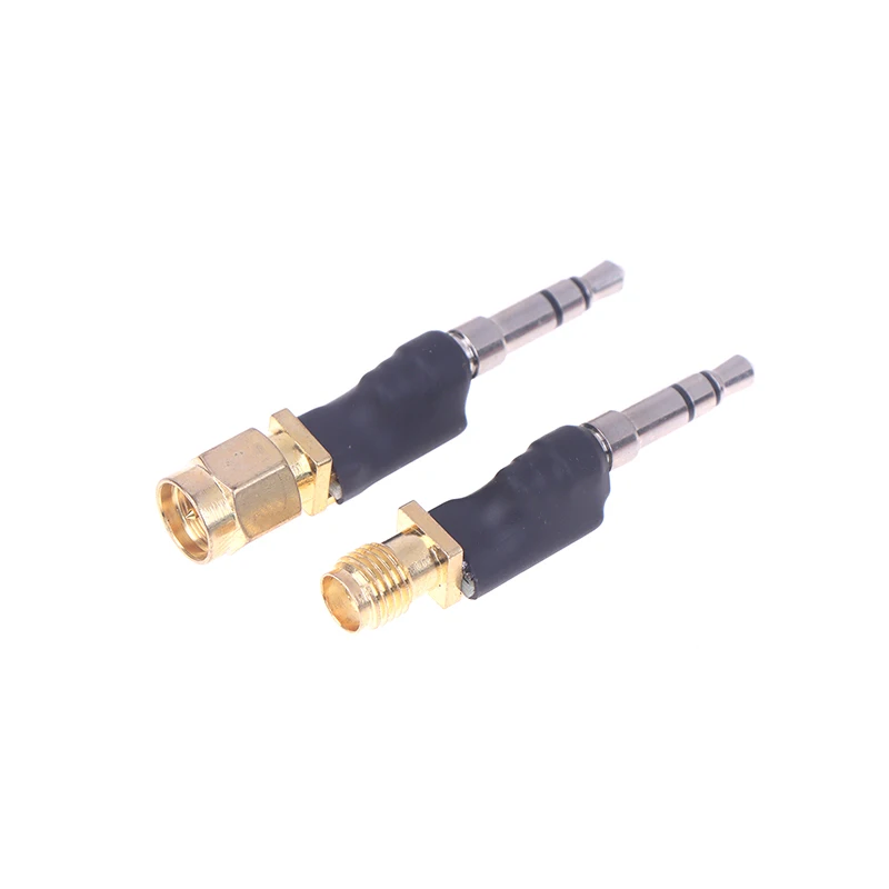 SMA Male Female To 3.5mm Mono Headphone Audio Radio Test Adapter Connector SMA Outer Screw Inner Hole Adapter To 3.5 Headphone