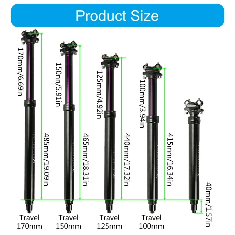 31.6mm Bike Suspension Seatpost Shock Absorbers Bicycles Dropper Seatpost