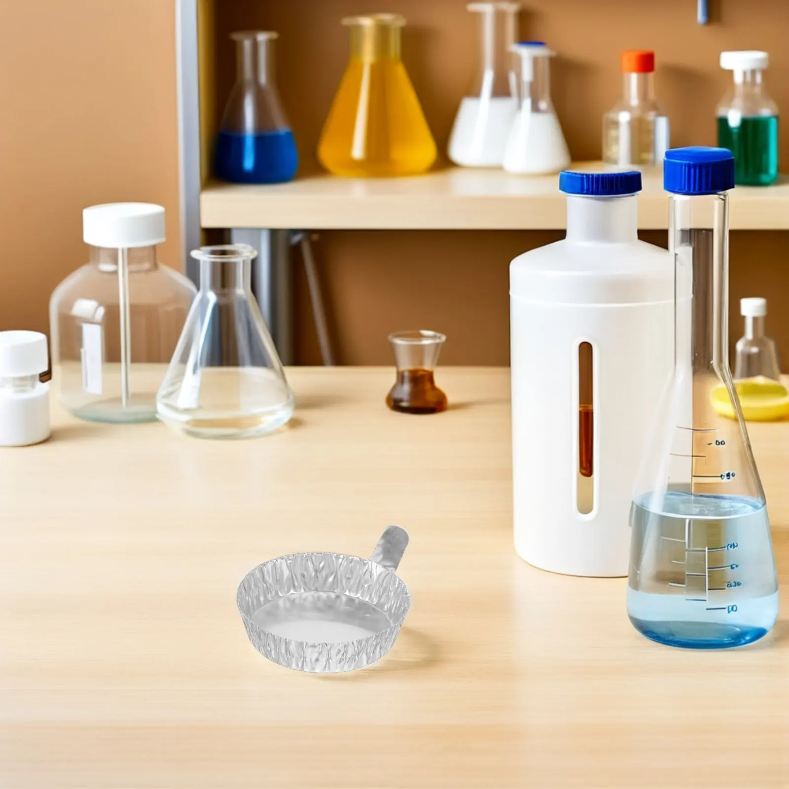 

100 шт. круглых алюминиевых фольгированных чаш для взвешивания, портативные герметичные лабораторные тарелки для образцов, алюминиевые формы для выпечки