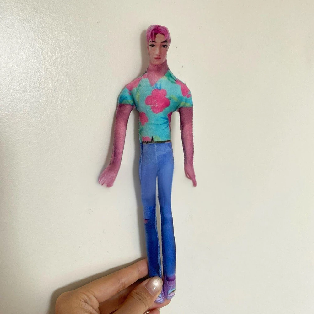 Movie Kpop Demon Hunters Saja Boys Cosplay Doll Abstract Joint Twistable Figure Plush Stuffed Cotton Dolls Room Decoration