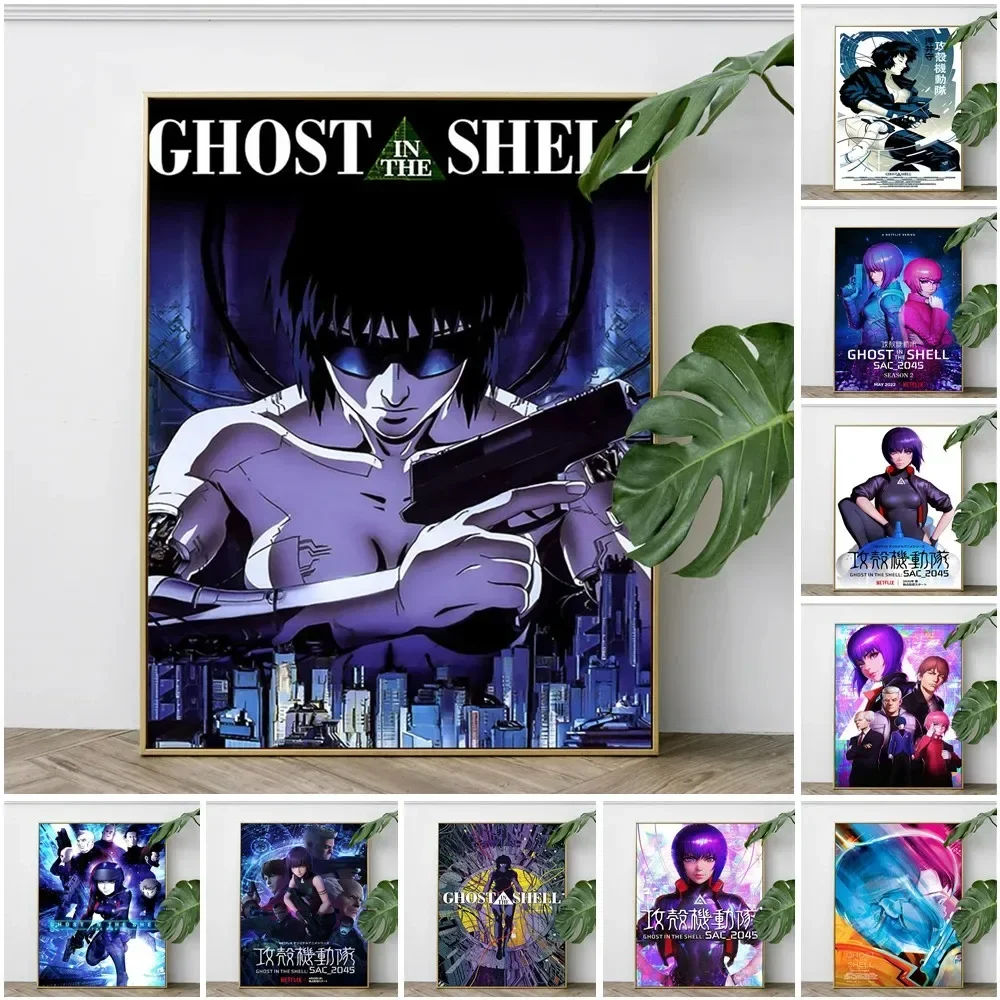 Classic Science Fiction Anime Ghost in The Shell Canvas Painting Comics Canvas Printmaking Art Wall Painting Decoration