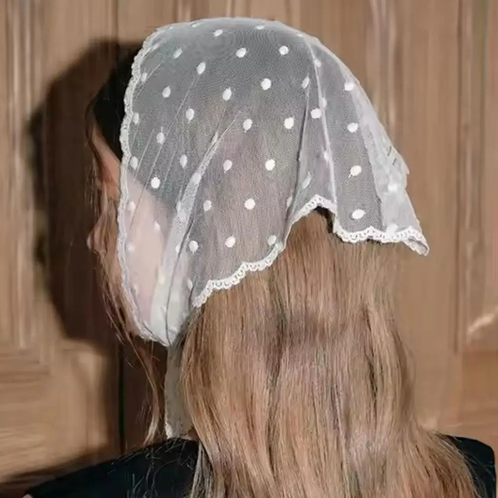 

Lace Triangular Scarf Hair Band Headscarf French Pastoral Summer Girls Hair Lace Headwear Accessories Scarves O6W1