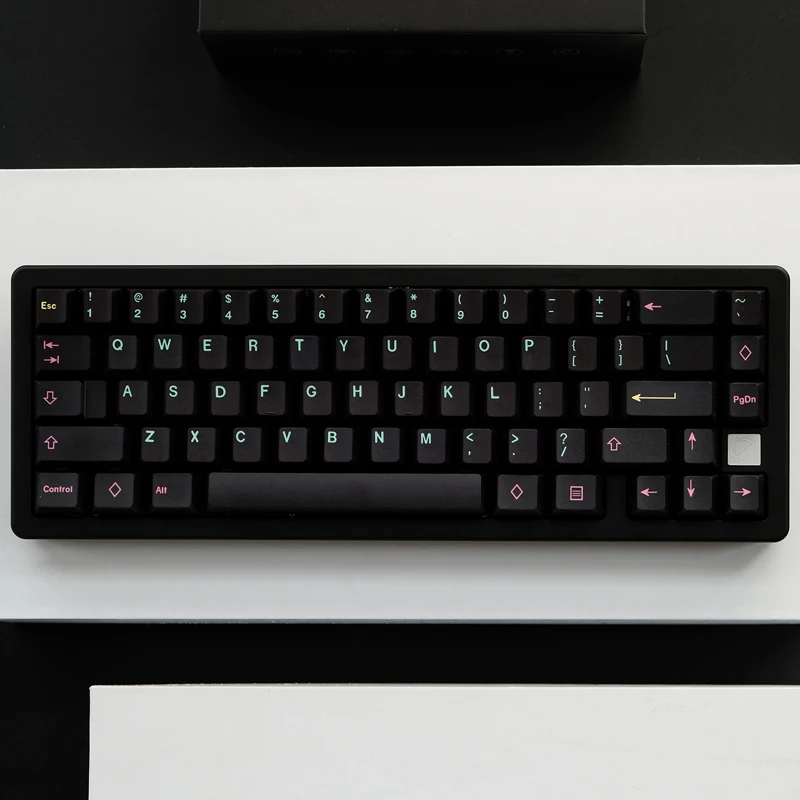 Gmk miami noite 120 teclas keycaps pbt tintura sublimação teclado mecânico cherry perfil para mx switch caber 61/64/68/87/96/104/108