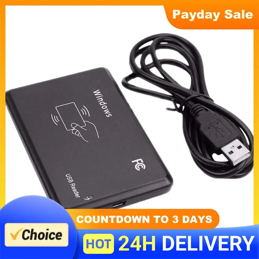 125kHz 13.56MHz Dual Frequency ID IC Reader USB Driverless Contactless  Reading Machine for Door Access Control System