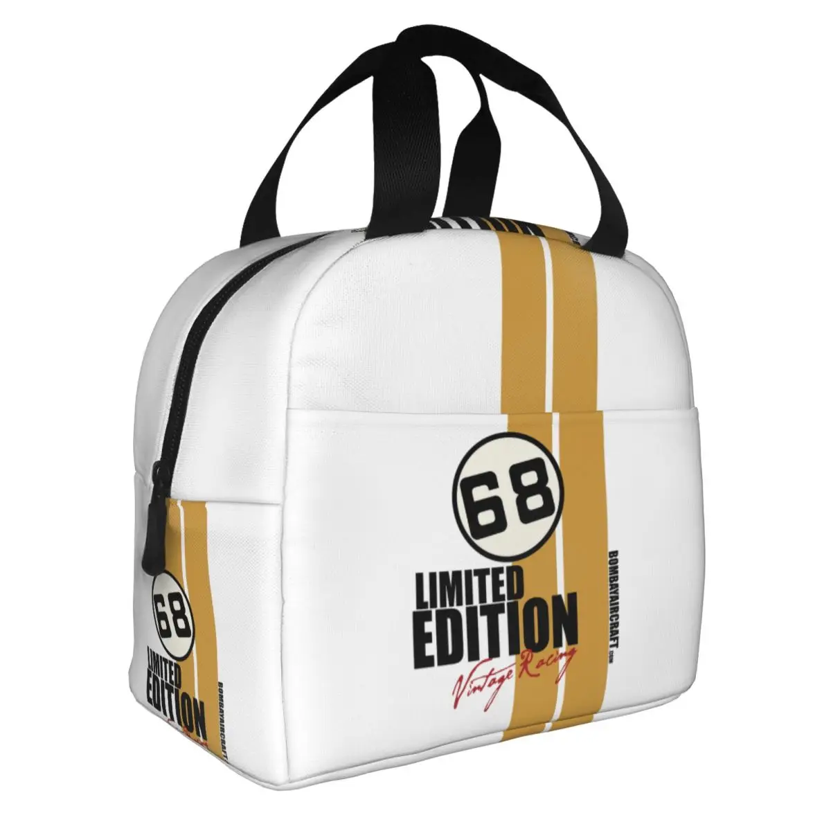 68 Racing Car Lunch Bag Women Cooler Warm Insulated Lunch Box for Office