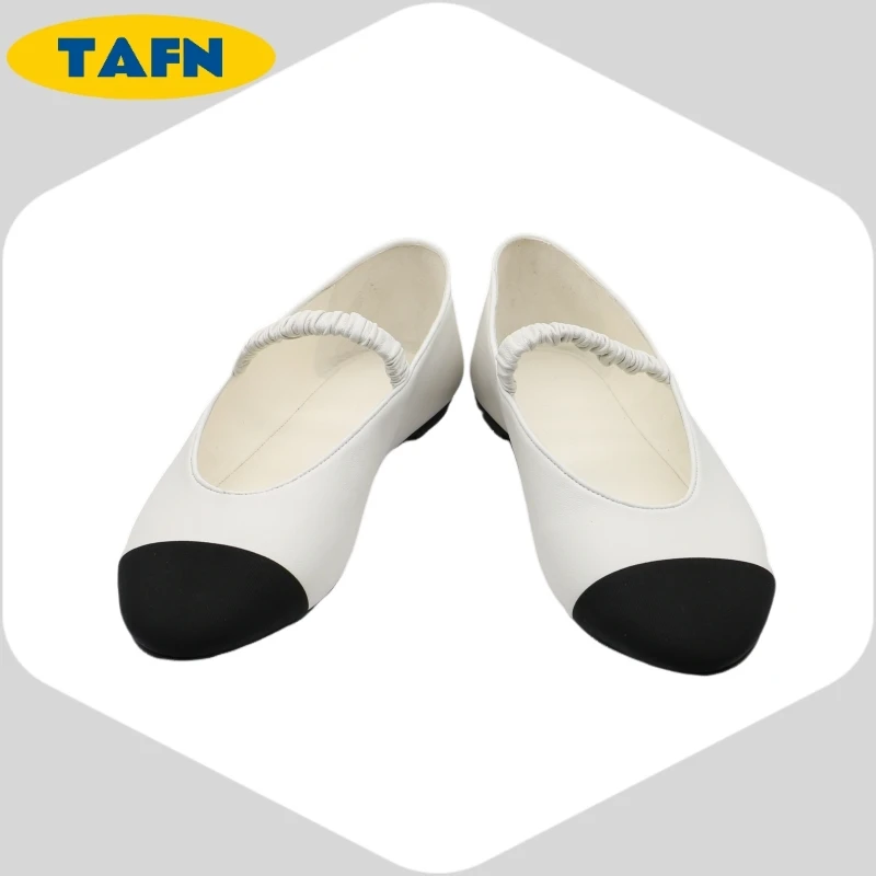 

French Flat Shoes High-End All-Match Beautiful Exquisite Comfortable Beautiful Cowhide Leather Simple Niche A40109