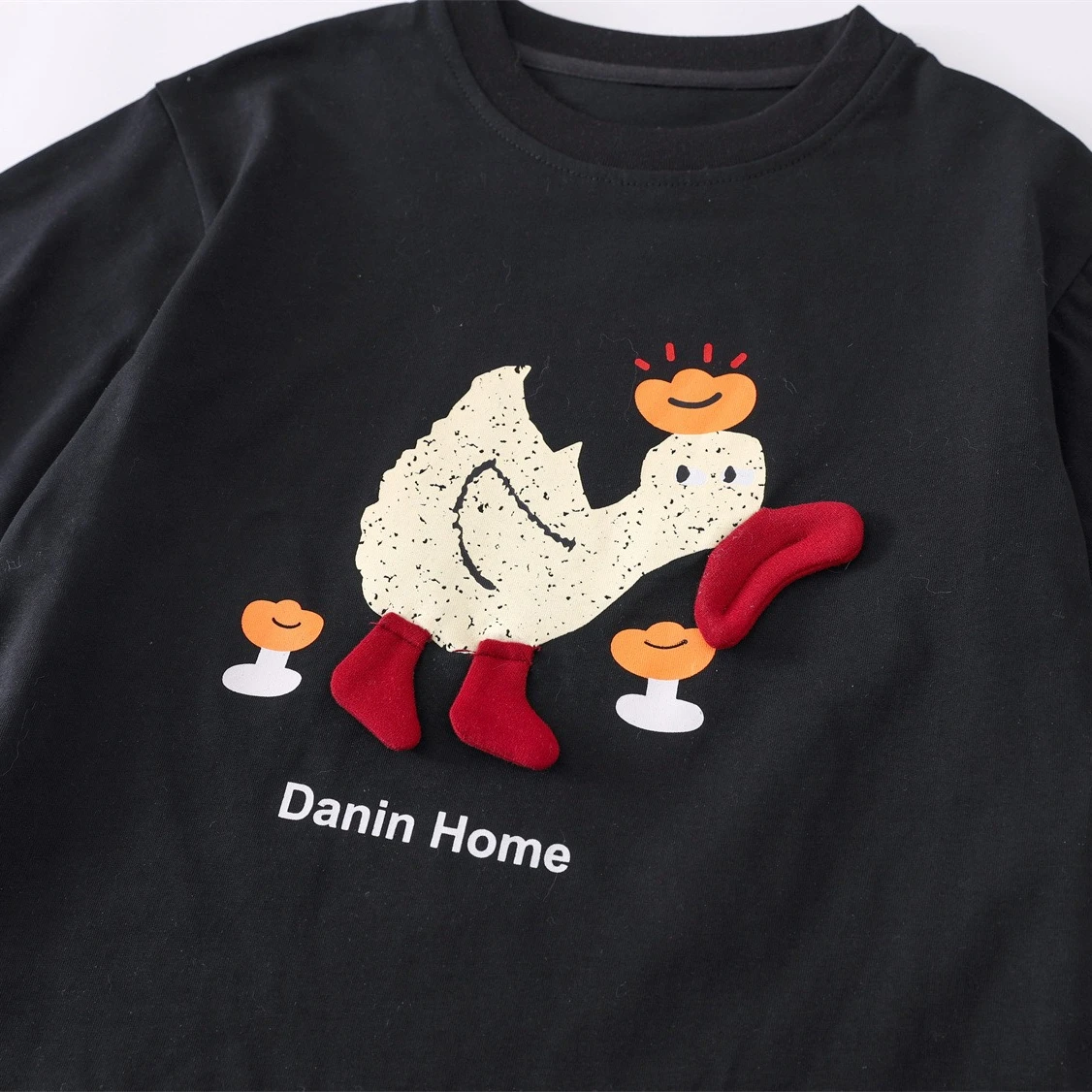2025 Summer Family Matching T-Shirt Korean Style Round Neck Duck Pattern Tops for Parents & Kids Casual Comfortable Cotton Tees view 6