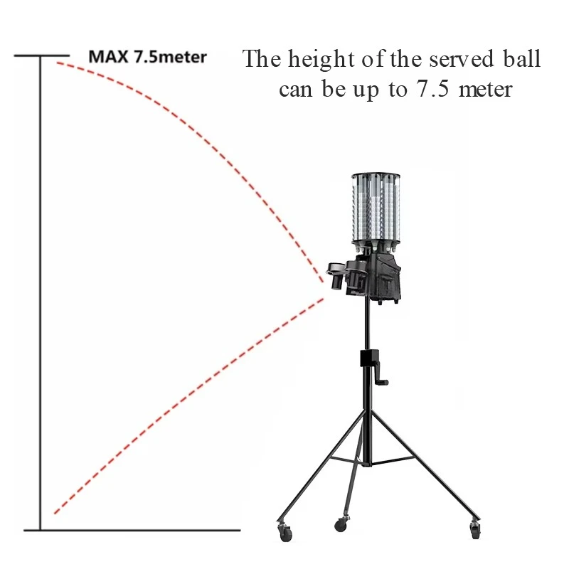 PB 6001 Pro Smart Badminton Launcher 180 Capacità lancia Batteria al litio 4 6 ore App Modalità di allenamento con telecomando