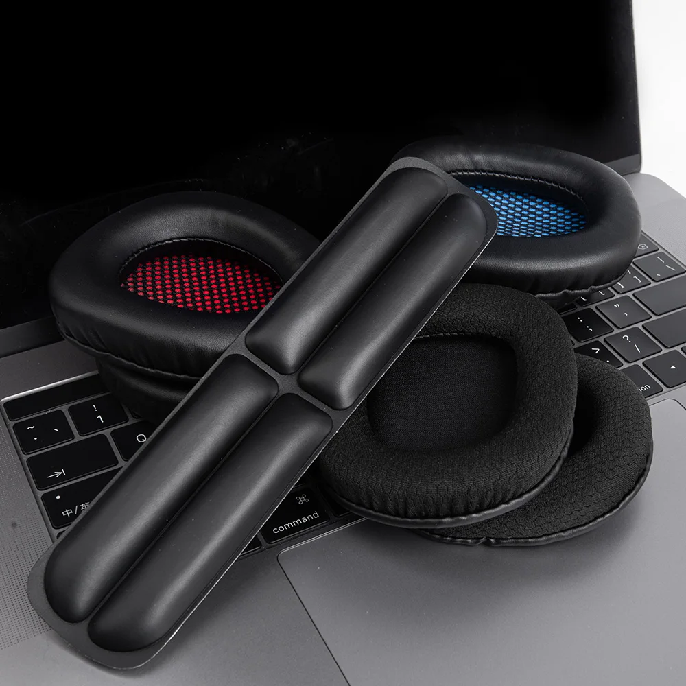 Replacement for Sades SA-903 SA-810 Ear Cushion Repair Parts Accessories Earmuffs Ear pads Headphones Mesh Foam Protein Leather