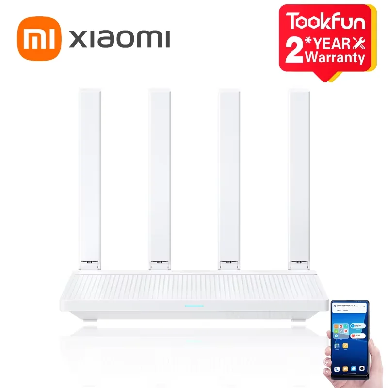 NEW Global Version Xiaomi Router AX3000T Wi-Fi 6 Mesh Repeater 256MB Memory Support IPTV NFC Signal Amplifier Mi Home