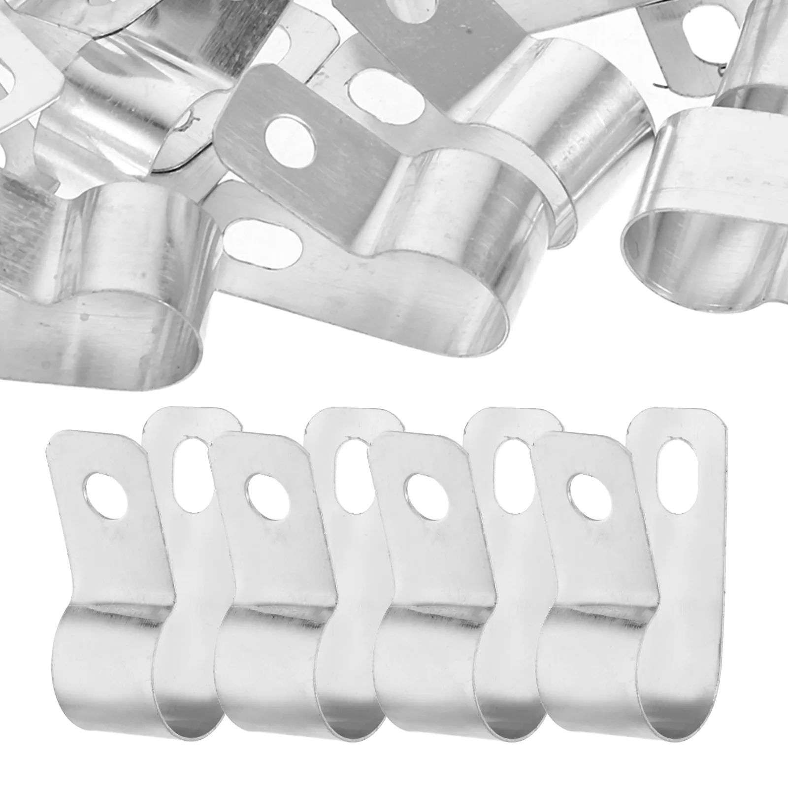 20Pcs Wire Holder Aluminum Rope Light Clip Easy Install Remove Cable Clip for Outdoor Light Fixtures Cord Management