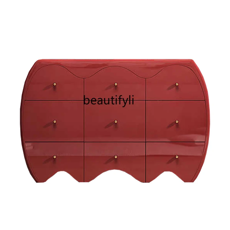 yj Light Luxury Creative Apple Nine-Drawer Cabinet Modern Minimalist Entrance Cabinet Storage Chest of Drawers