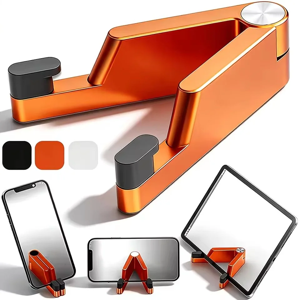 Support de téléphone portable pliable universel en alliage d'aluminium, support de bureau pliable pour tablette et liseuse électronique, support portable