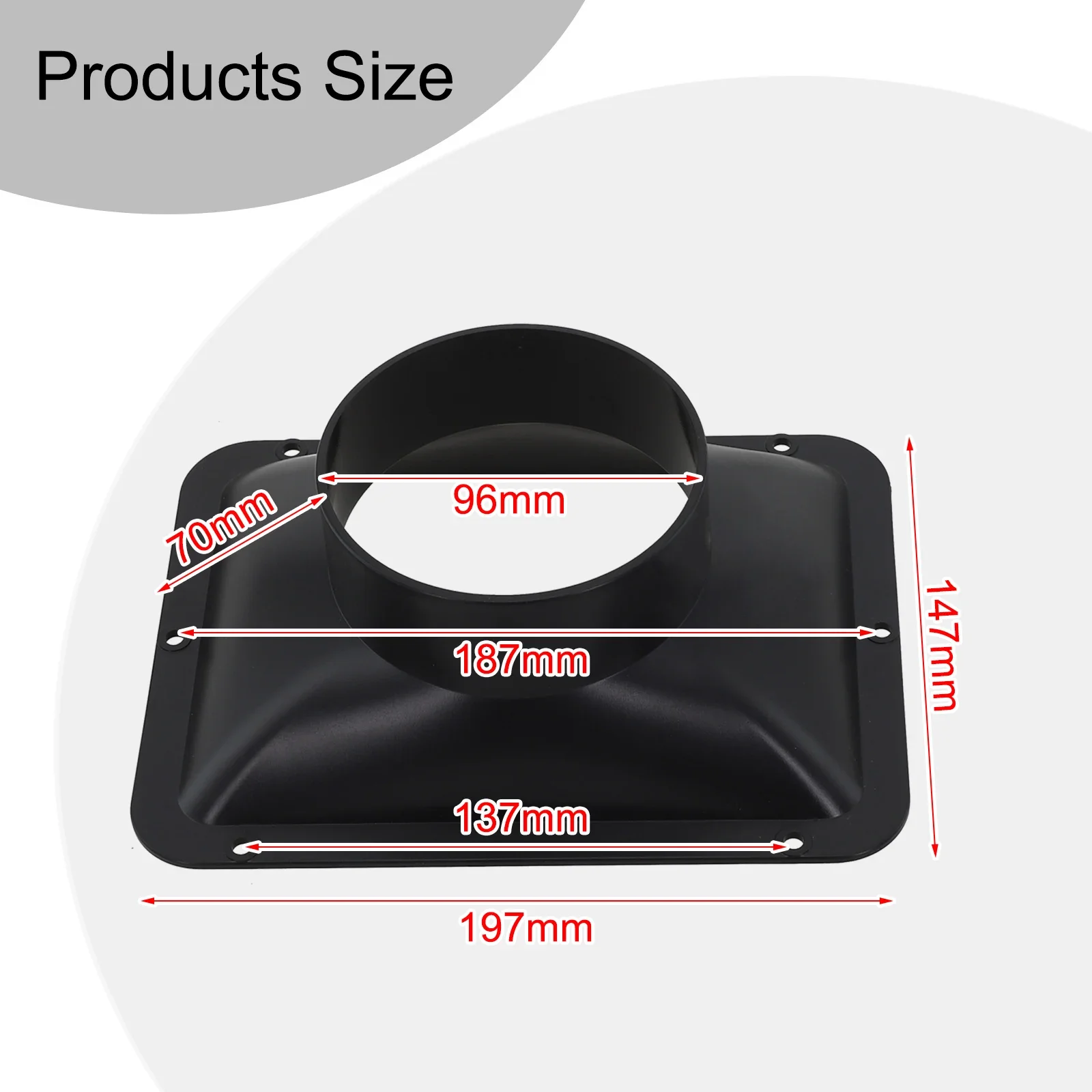 Indoor Use Only Reliable ABS Material Used in This Effective Wall Flange Vent Connector Designed for Kitchens and Bathrooms