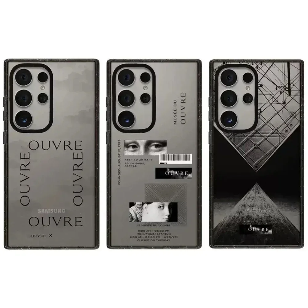 

Museum Famous Paintings Acrylic Black Border Case for Samsung Galaxy S25 S24 S23 Ultra S25U S23+ S24 Plus Protective Case