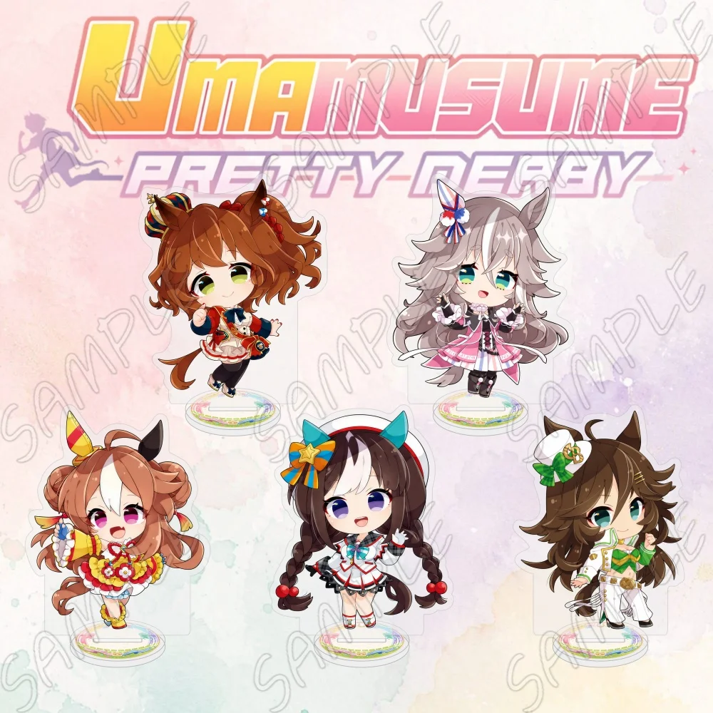 Anime Umamusume Acrylic Stand Figure 10cm Chibi Twin Turbo Kitasan Black Nice Nature Model Plate Desk Decor Toy Keychain
