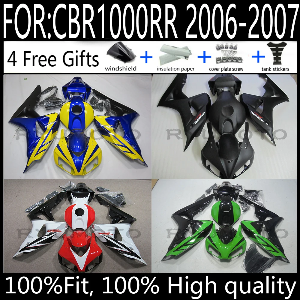 

NEW Abs Motorcycle Whole Fairings kit fit for CBR1000RR CBR1000 06 07 CBR 1000RR 2006 2007 Bodywork full Fairing kits set HZMT