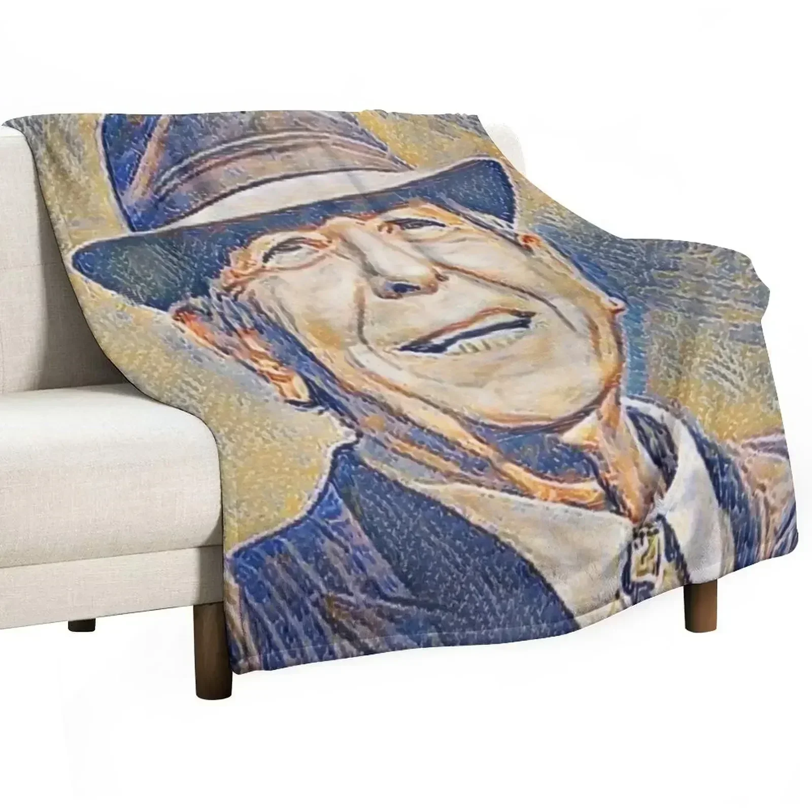Leonard Cohen | Var05-02 | High Quality | original digital drawing by Aryan Shahabian Throw Blanket Baby sofa bed Blankets