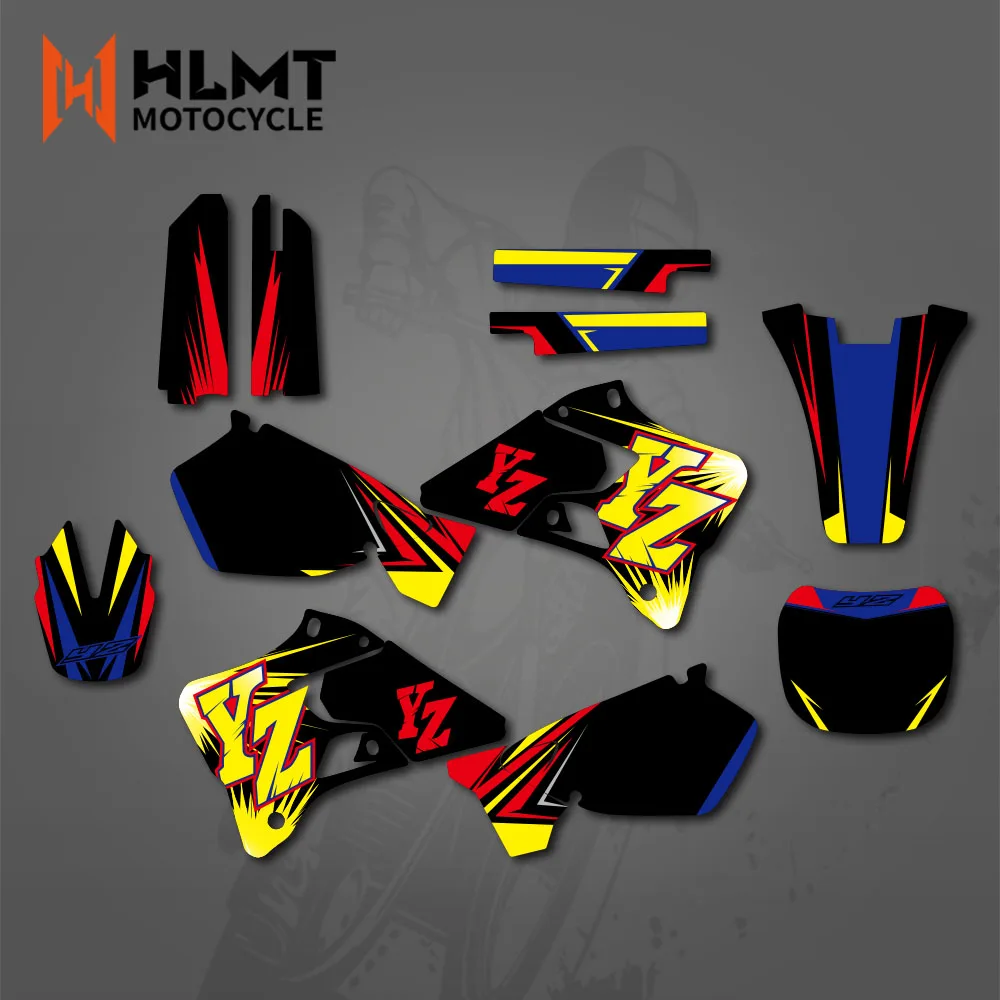 HLMT Motorcycle Graphics Decals Stickers Kits for Yamaha YZ125 YZ250 YZ 125 250 1996-2000 2001 Motorbike Boby Decorative