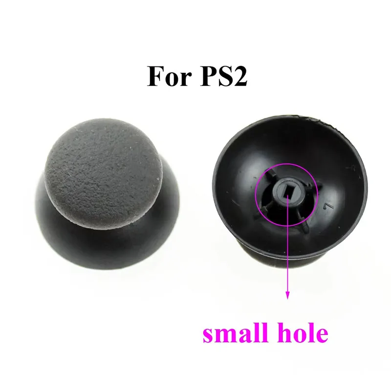 ChengHaoRan 2pcs Black Small Hole Thumbsticks Cap For PS2 Controller Analog Joystick Cap