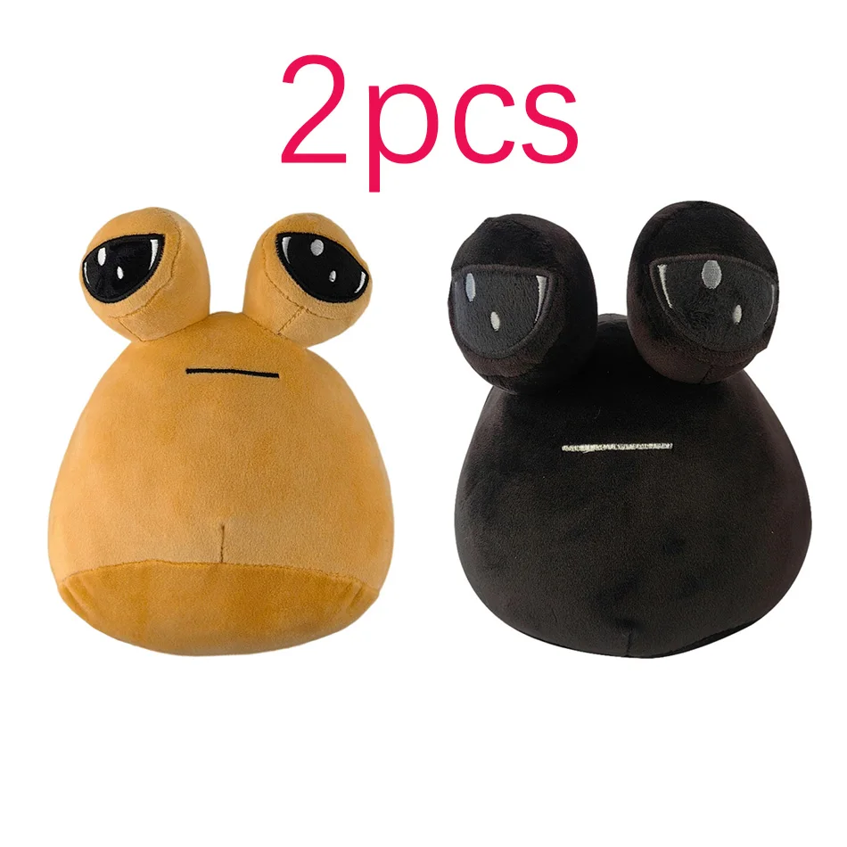 Pou 봉제 만화 외계인 장난감, 카와이 인형 동물 인형, 팬을 위한 인기 게임 피규어 선물, 22cm, 8.6 인치 