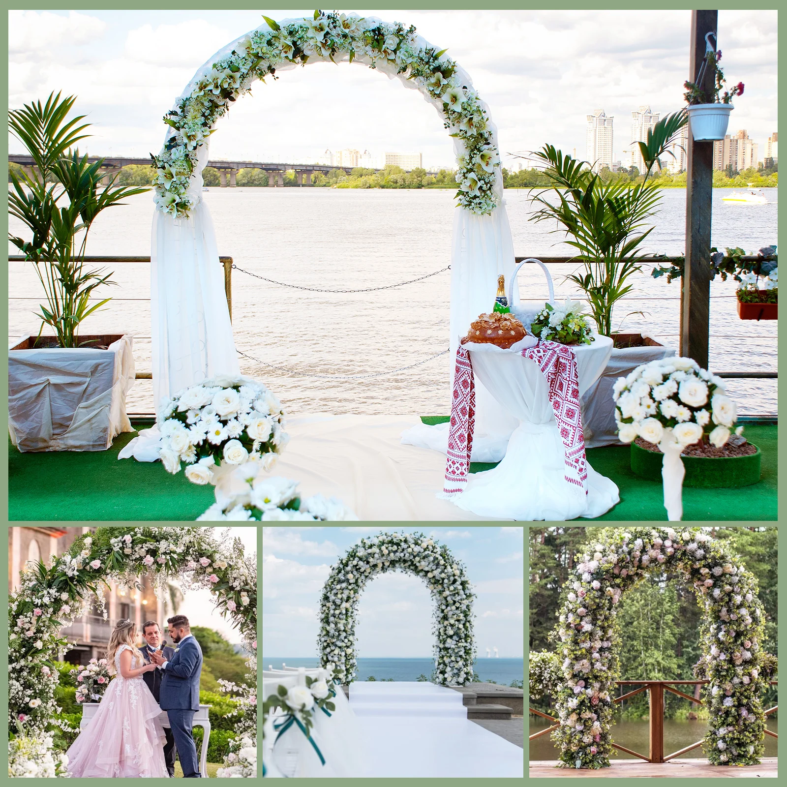 Metal Garden Arch Treliça para casamento, suporte de plantas de escalada, resistente DIY Frame, decoração de aniversário, novo, 240cm