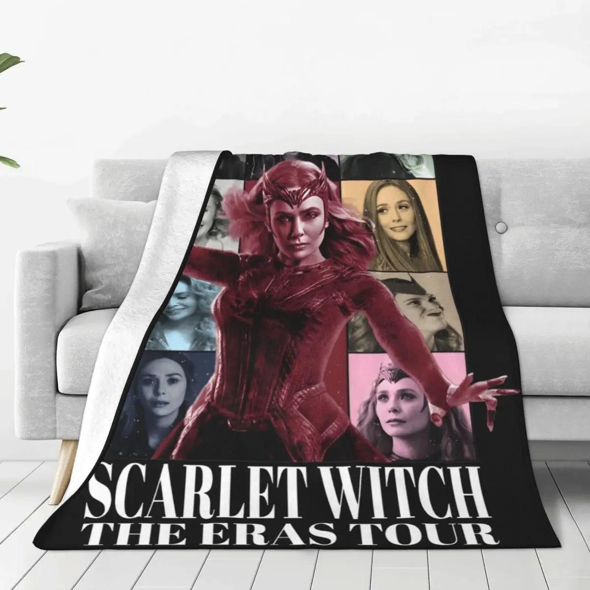 Super Hero Scarlet Witch Marvel Throw Blankets Stuff For Sofa Soft Cozy Throw Blanket Winter Gift for Women