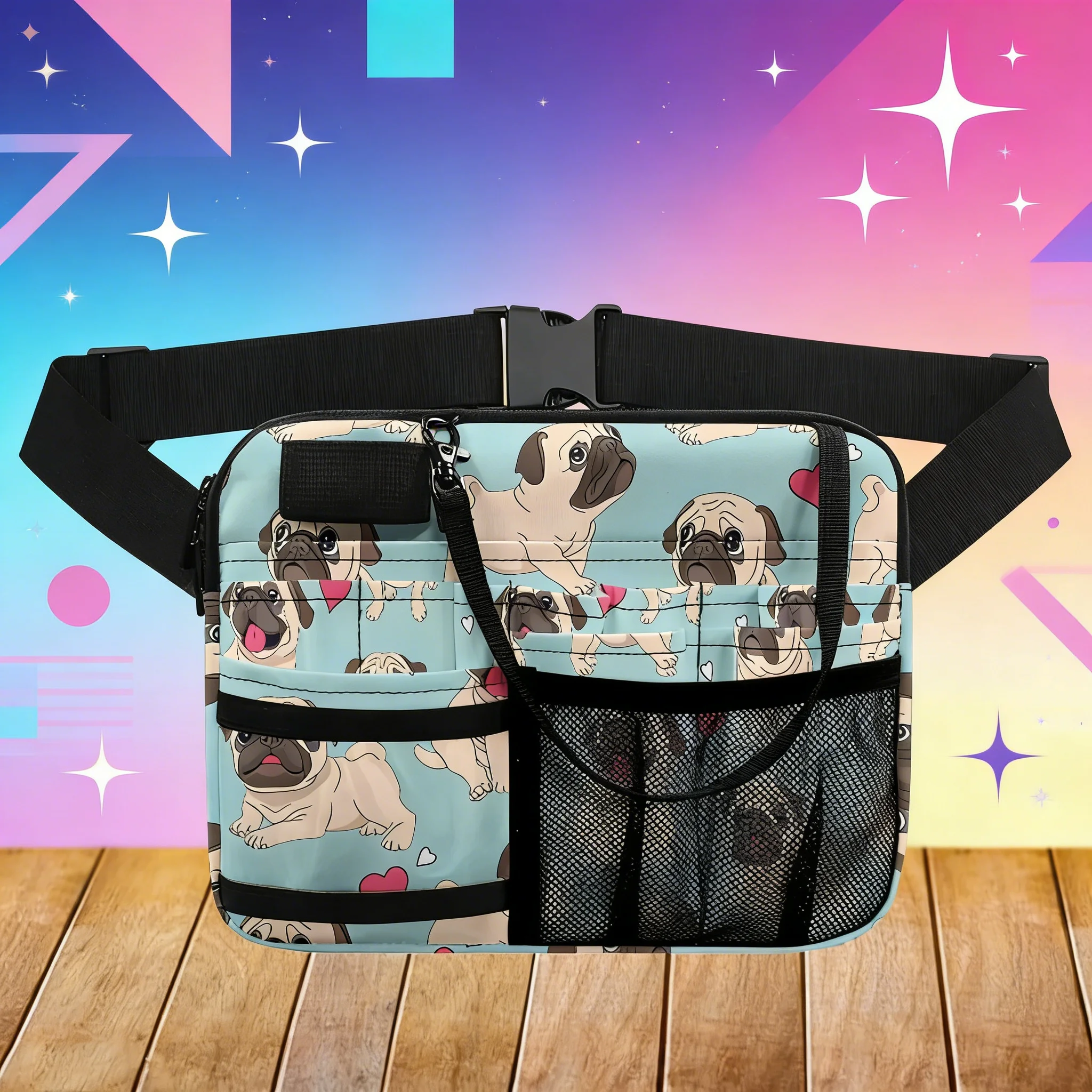 

Радужная поясная сумка для медсестер: милый органайзер с медицинским принтом – идеальный подарок к Неделе медсестер