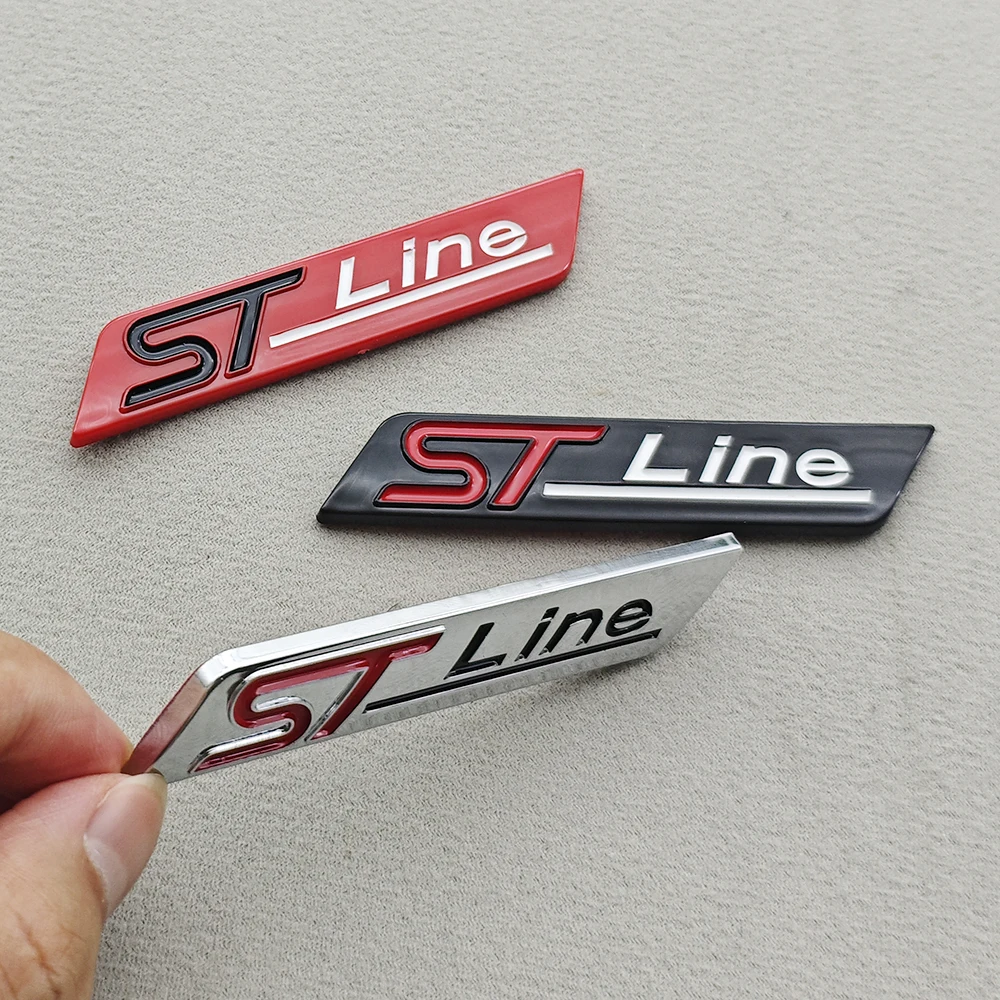 ثلاثية الأبعاد ABS شارة السيارة Stline شعار ST خط شعار الحاجز جذع ملصق لفورد فوكس فييستا بوما فييستا كوغا مونديو اكسسوارات السيارات #6