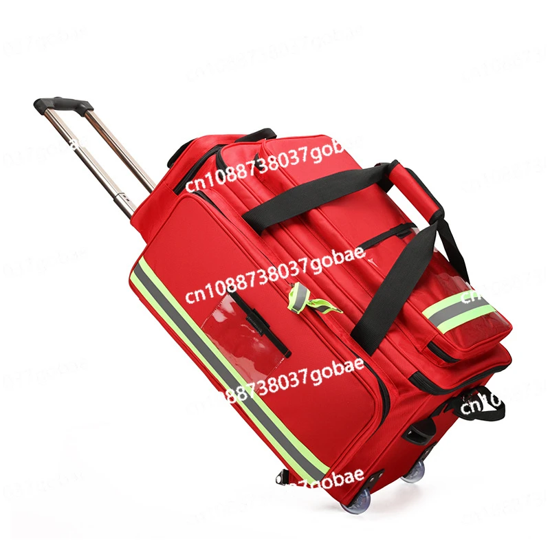 

Large Capacity Trolley First Aid Kit, Hygiene Trolley Backpack, Sampling and Testing Portable Medical Kit, Outdoor First Aid