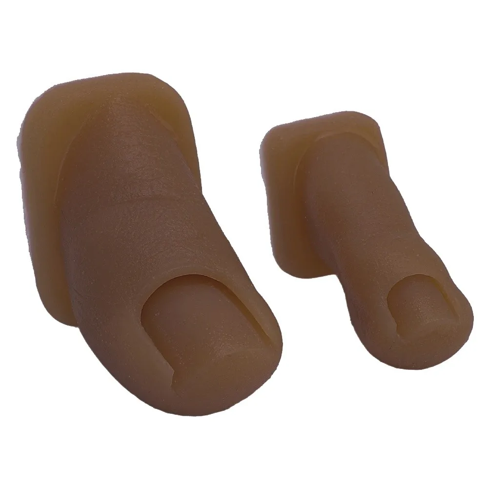 2pcs Silicone Silicone Practice Toes Model Flexible Artificial Toe Simulator Manicure Training Toes Artificial Nail Training Toe