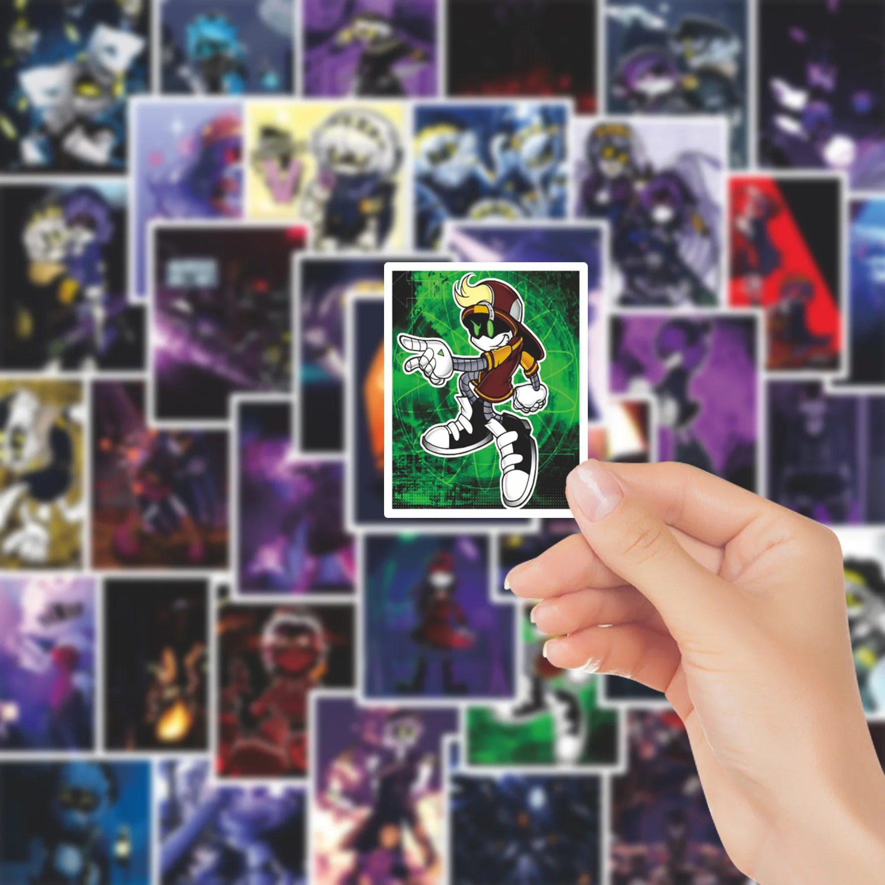 50 قطعة من ملصقات القتل بدون طيار Uzi وN ملصقات جرافيتي ذاتية الصنع لتزيين دفتر الهاتف المحمول ملصقات مقاومة للماء