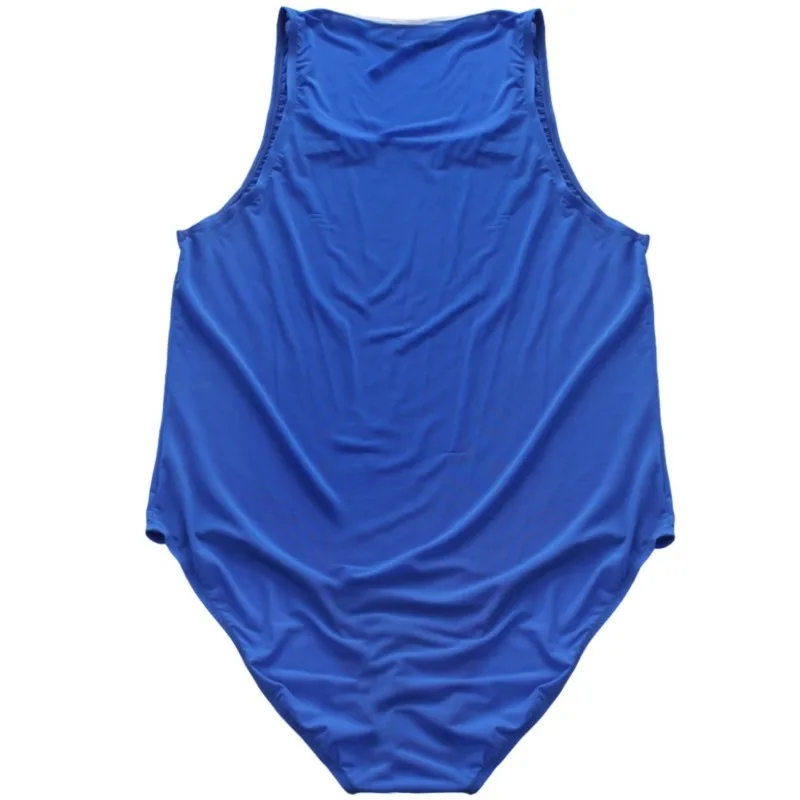 Men's Mesh Singlet Sheer Workout Shirt Semi Transparent Unitard Gym Vest Tight Fitting Swim Top Sexy Sportswear Undershirts