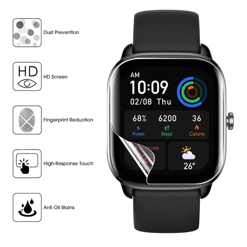 فيلم من البولي يوريثان الناعم لـ Amazfit GTS4 GTS 3 GTS4 Mini 2Mini حامي الشاشة Smartwatch المضادة للخدش فيلم ل Amazfit GTS3 GTS4