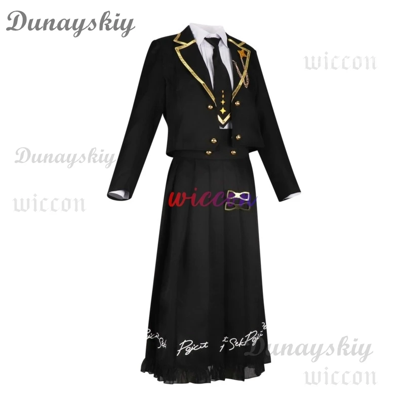 New Shinonome Ena Cosplay Anime Project PJSK Sekai March Enanan Costume Black Uniform Suit Skirt Party Play Outfit for Woman