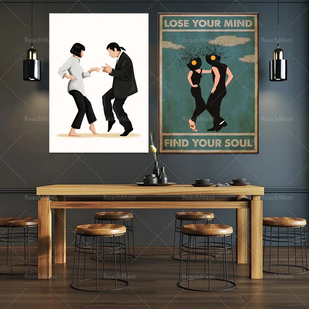 Vintage poster - Fat makes you lose your mind - vintage art print, Pulp Fiction movie wall art