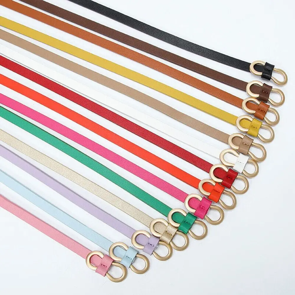 ชุดเดรสแฟชั่นวินเทจเข็มขัด8หัวเข็มขัดเข็มขัดหนังสายรัดเอวแบบบาง