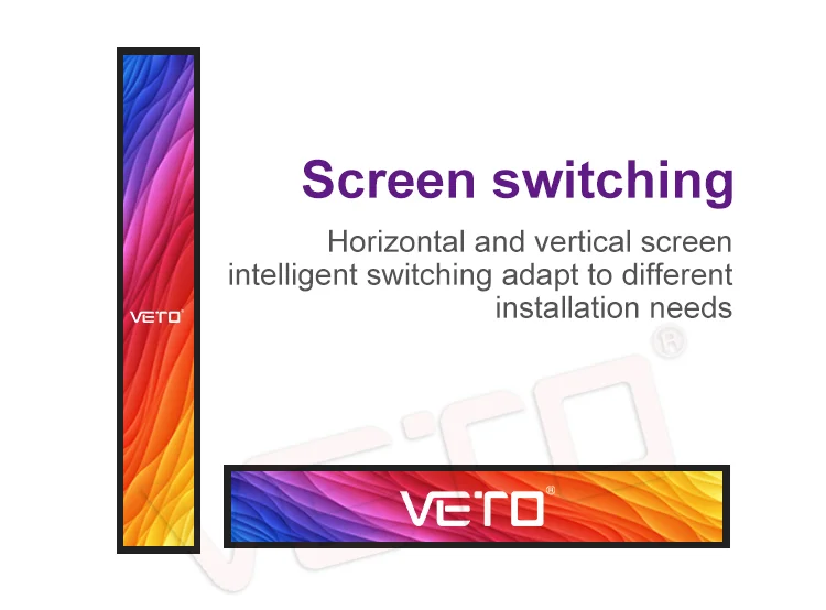 Shelf Edge 4K Monitor Stretched Bar LCD Panel Display Video Digital Signage Ultra Wide Digital Signage Display