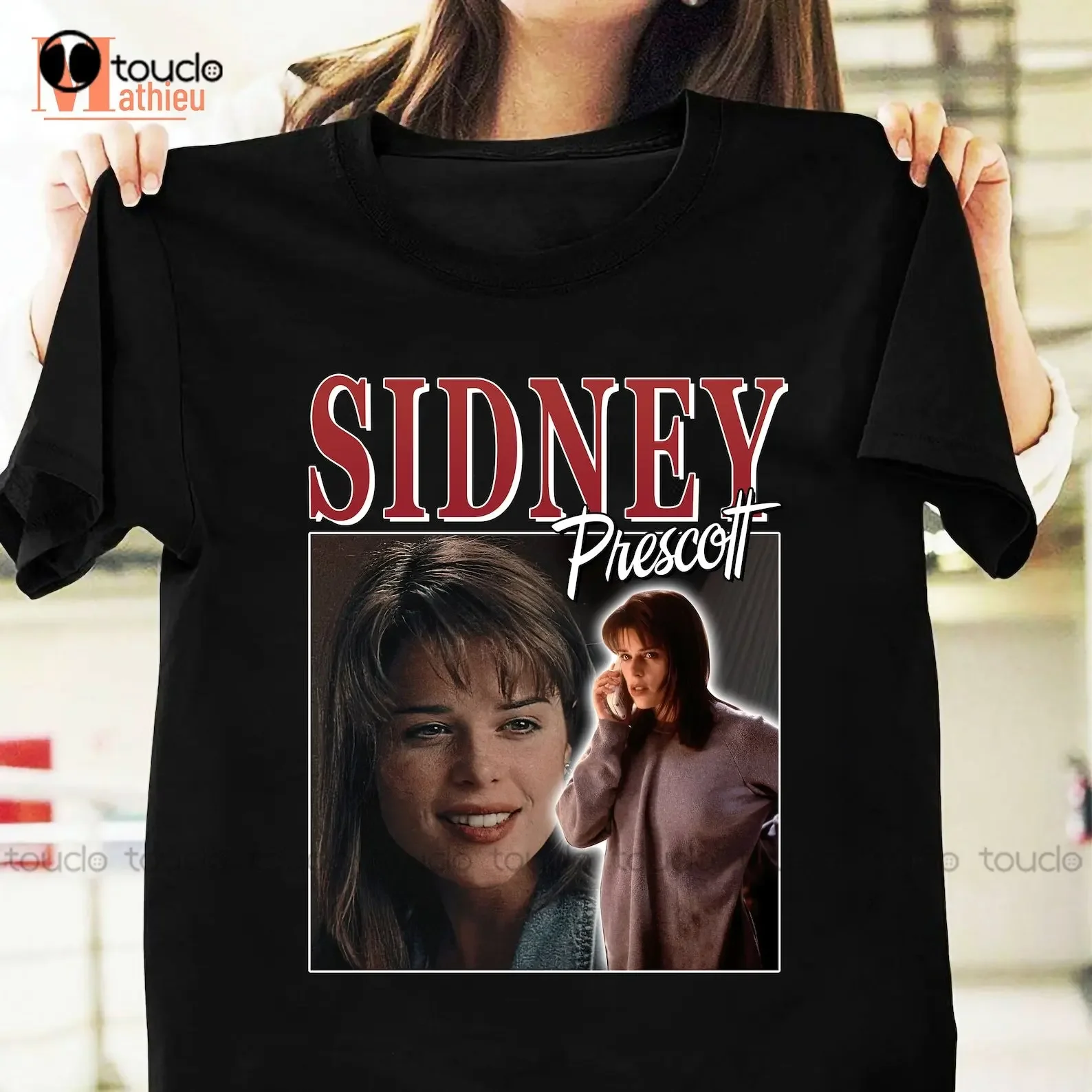 Camiseta Sidney Prescott, camiseta de película Scream, camiseta Sidney Prescott para fanáticos, camisa de entrenamiento para hombres, Xs-5Xl, camiseta estampada con regalo de Navidad