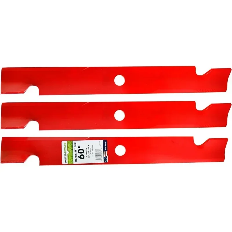 561139B Heavy Duty 3 Blade Set 60 Cut Exmark, Replaces OEM no. 103-6403, 103-6403-S, Red