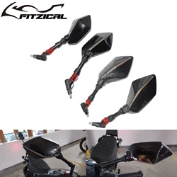 Universal 8mm/10mm Motorcycle Rearview Mirror Scooter Motocross Rearview Mirrors With Turn Signal LED For BMW R1200gs R1200GS R