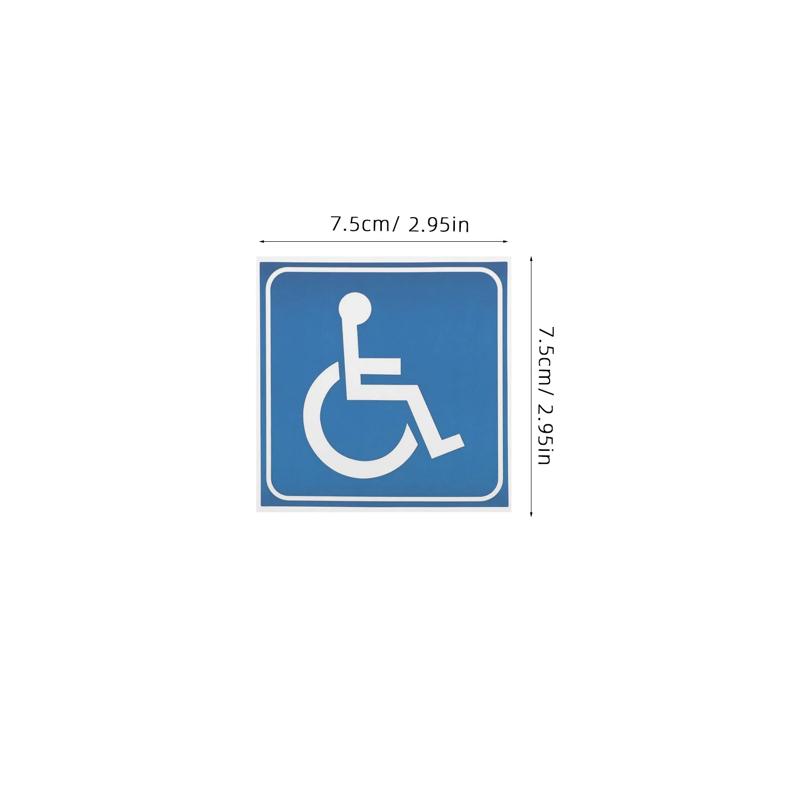 

10pcs Disability Sign Stickers 3 Inch Waterproof Scratch Resistant Self Adhesive H Symbols for Cars Bathrooms Parking Signs