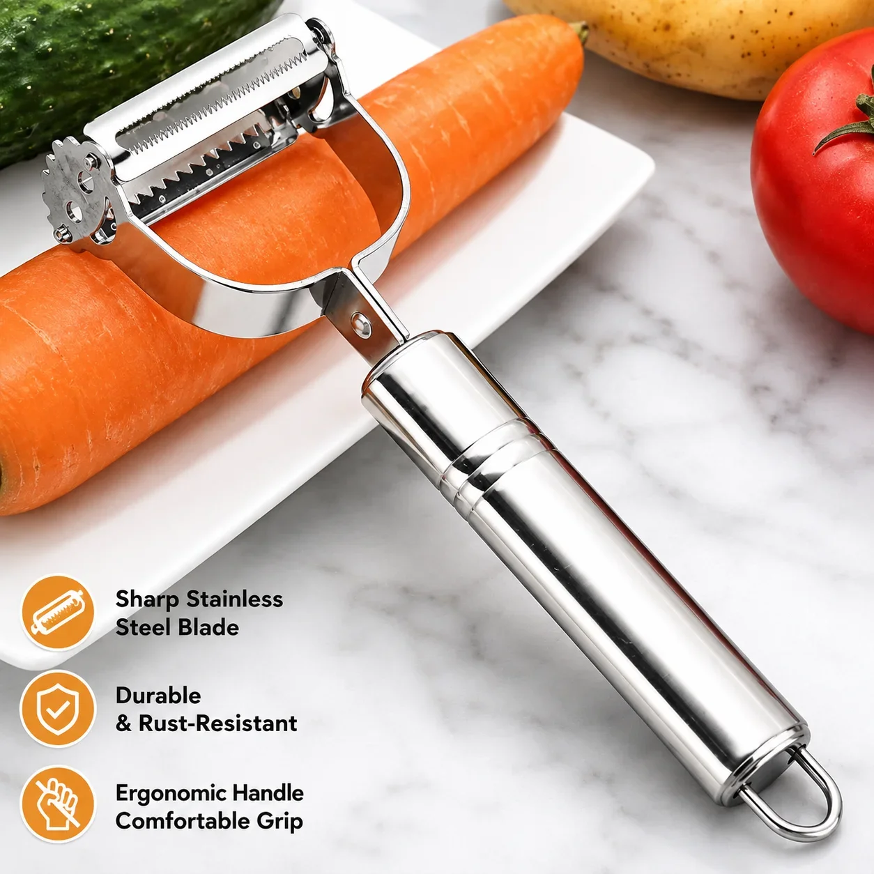 Multifunctional Stainless Steel Vegetable Slicer Potato Carrot Grater Julienne Peeler Fruit Kitchen Tool gallery 2