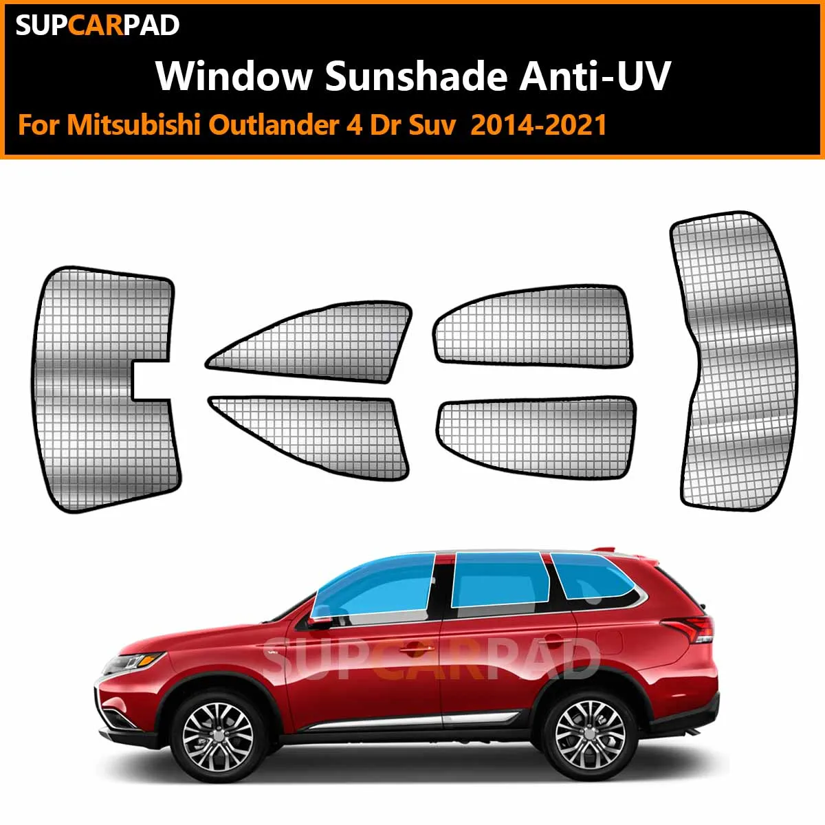 

For Mitsubishi Outlander 4 Dr Suv 2014-2021 Custom Car Window Sunshade Anti-UV Car Sun Window Visors Sunshade Covers Accessorie
