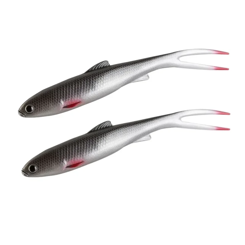 MUKUN Swimmbait Angelköder, weicher Köder, echter Shad, 140 mm/11 g, Isca, künstlicher Silikon-Kunststoffköder für Hecht, Barsch, Felsangeln – Detail 13