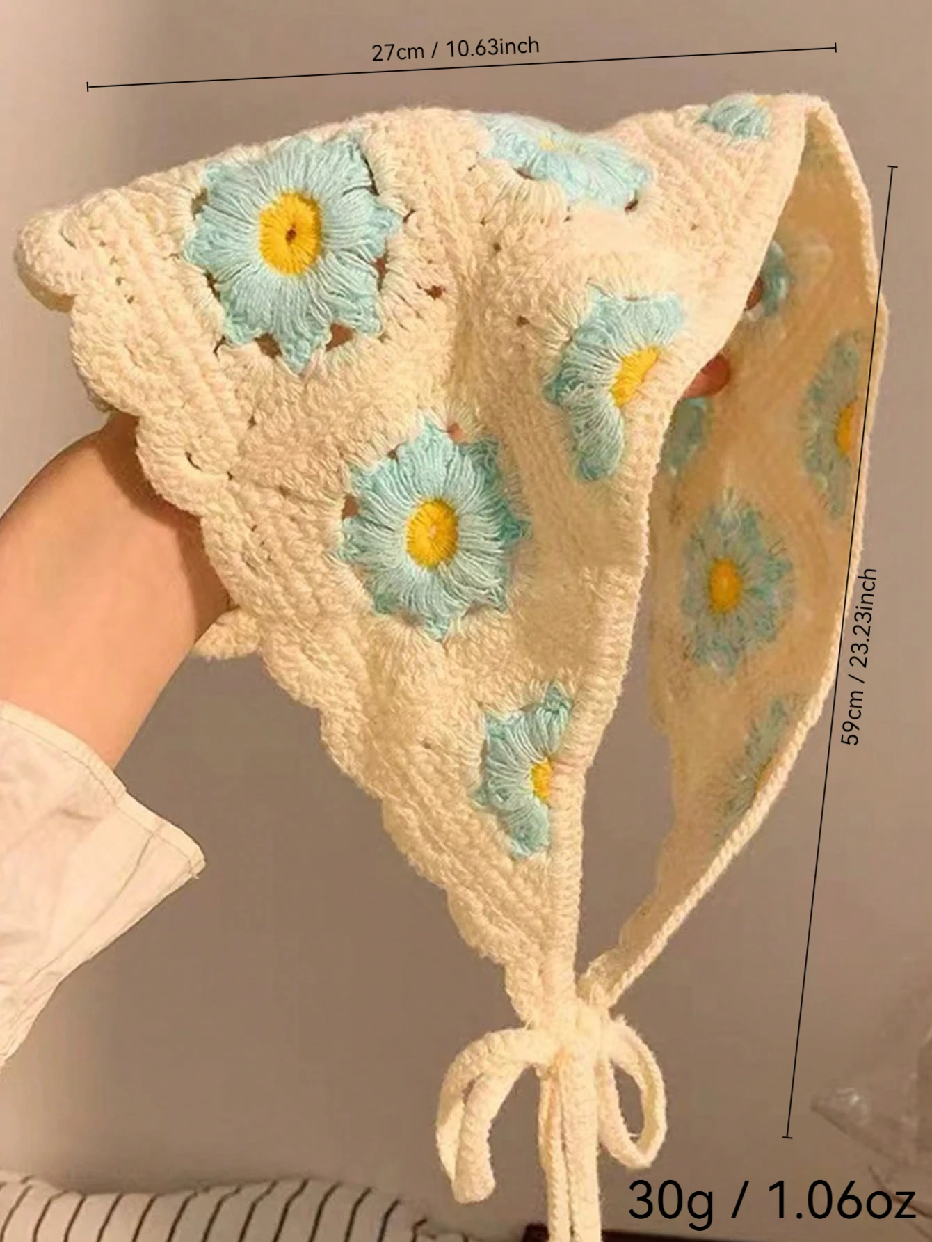 1 قطعة عصابات ديزي محبوكة من الدوبامين الأنيقة للنساء والفتيات وإكسسوارات الشعر للحفلات #6