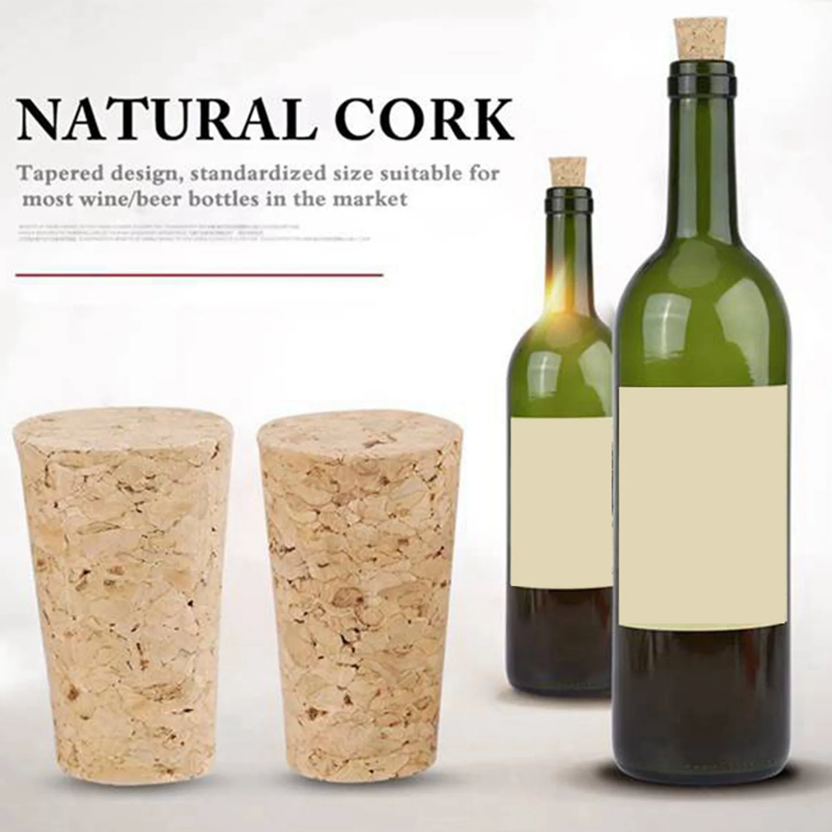 

B50C 200 шт. коническая винная пробка многоразовые деревянные пробки креативная портативная герметичная пробка для вина крышка для бутылок вина